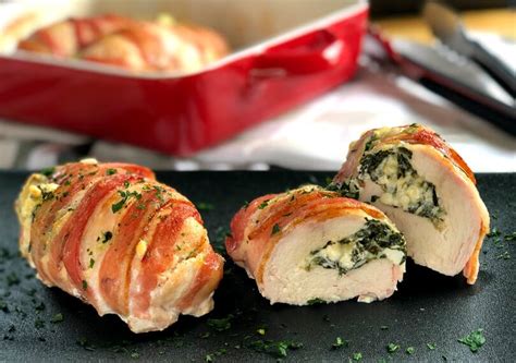easy just a mum s bacon wrapped stuffed chicken recipe woolworths nz