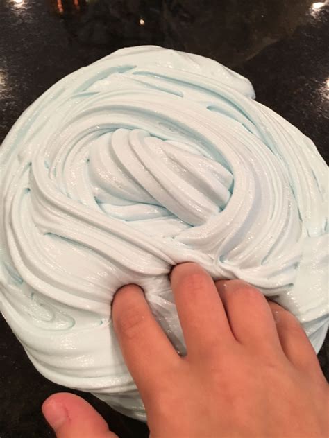 This Blue Fluffy Slime Is So Satisfying Recipe Glue Shaving Cream