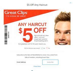 Kids' haircuts usually cost $13, and adults cuts cost $15, making this a max savings of $6 when you present this printable coupon. $7.99 Great Clips Online Printable Coupon January 2020 ...