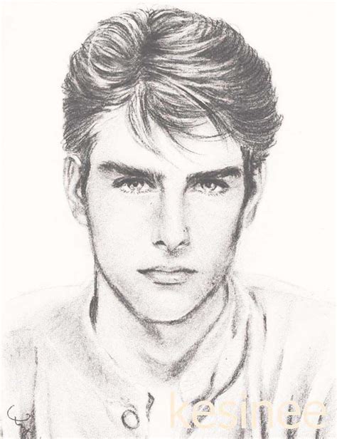 ภาพดรออิ้ง My Drawing Tom Cruise Desenho De Rosto Desenhos De
