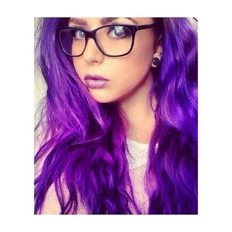 Purple Hair Girl With Glasses Pictures Photos And Images