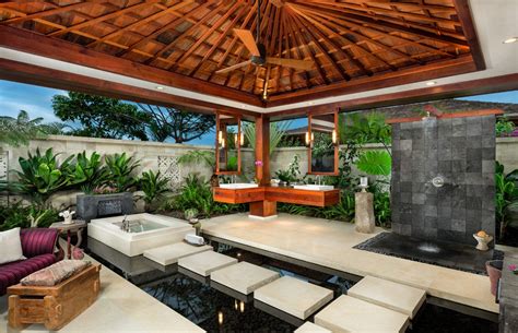 Ethan Tweedie Tropical Outdoor Living Floating On Water Feature Pond