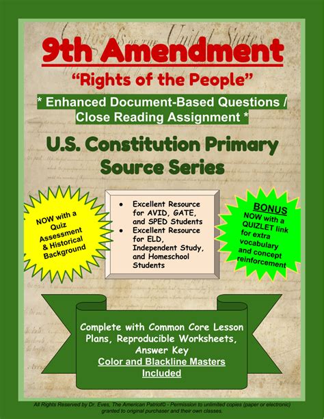 9th Amendment Rights Of The People Enhanced Dbq Close Read Pdf