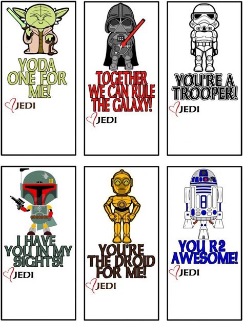Free Printable Star Wars Valentines Being Genevieve These Adorable