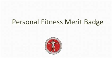 Personal Fitness Merit Badge Slideshow For Answering The Workbook For