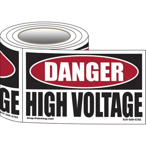 Danger High Voltage Safety Labels Stop