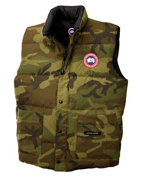 canada goose freestyle down vest in green for men classic camo lyst