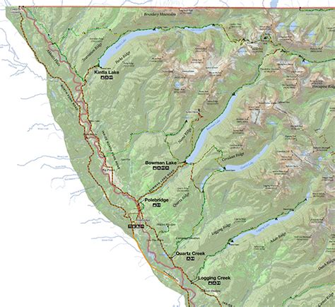 Glacier National Park Interactive Map North Fork