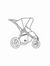 Stroller Baby Coloring Printable sketch template