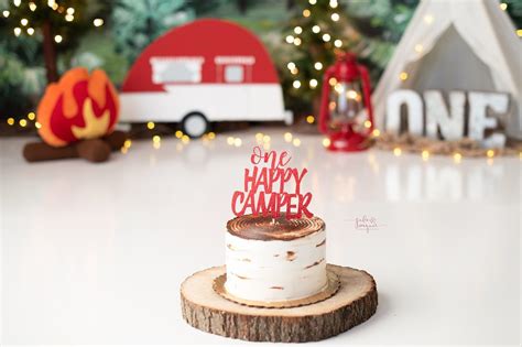 One Happy Camper Cake Topper Happy Camper Birthday Etsy In 2021