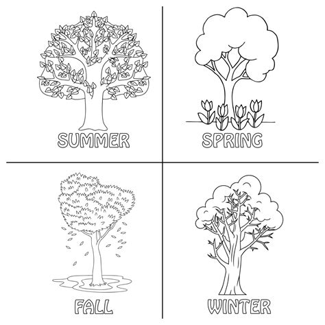 Celebrate The Changing Seasons With Seasons Coloring Pages