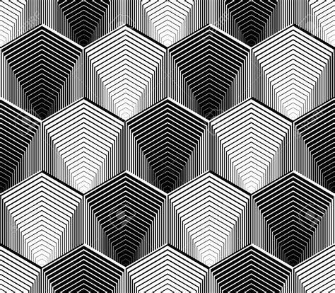 Design Seamless Monochrome Hexagon Geometric Pattern Abstract