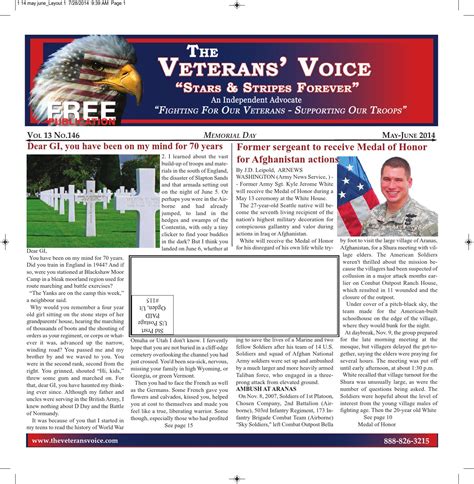 The Veterans Voice Memorial Day 14 By Clairice Issuu