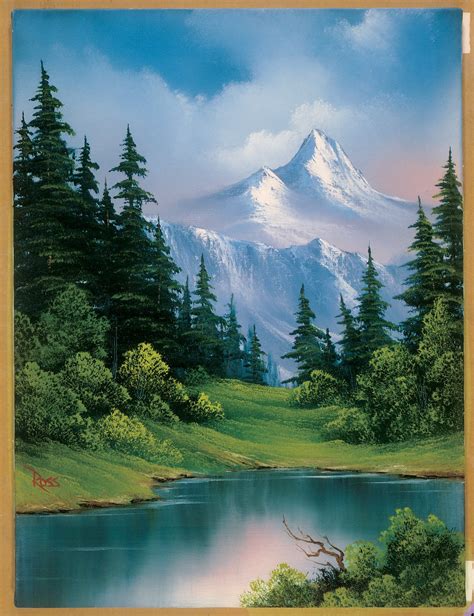 Bob Ross Towering Peaks Signed Original Painting Contemporary Art