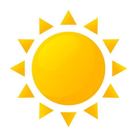 Yellow Sun Icon 18887522 Png