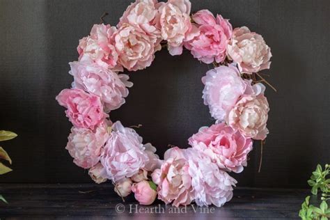 Make A Beautiful Spring Peony Wreath In Under An Hour Peonies Wreath