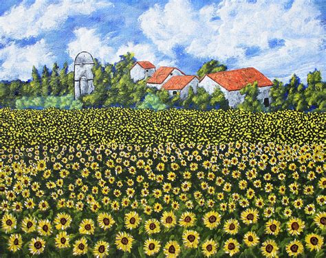 Sunflowers In Provence France Original Acrylic Painting Etsy Etsy