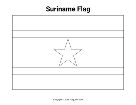 Download Free printable Suriname flag coloring page. Download it at https://flaglane.com/coloring-page ...