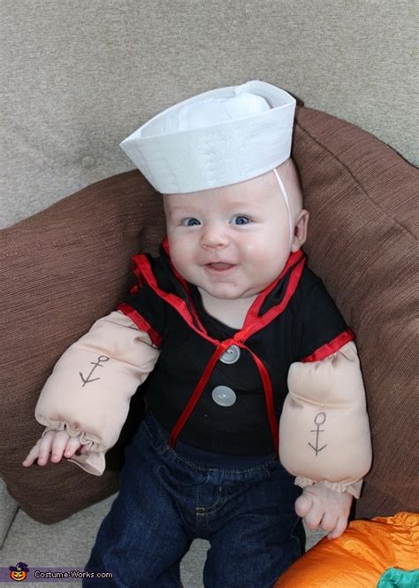 See more ideas about popeye halloween costume, popeye, popeye and olive. Baby Popeye Costume | Last Minute Costume Ideas