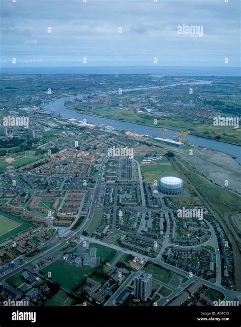 Aerial View East Over The River Tyne Towards Tynemouth Tyne And Wear
