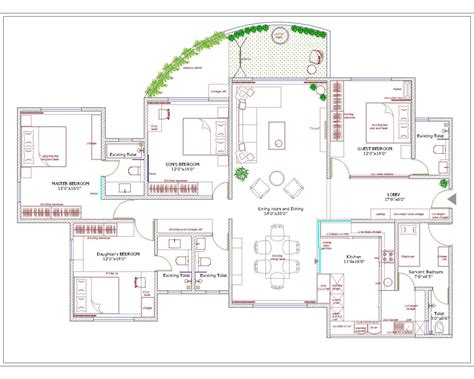 700sft 1 Bhk Cad Files Dwg Files Plans And Details