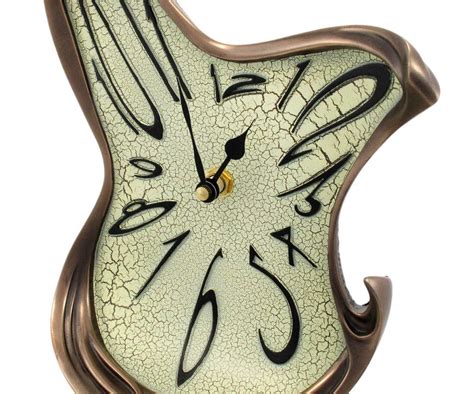 Whimsical Melting Mantel Clock Bronze Finish Dali Esque Ebay Mantel