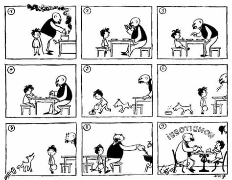 Da war sie 9 und wir machten hier im ort einen tanzkurs. Das essen nicht mal Hunde (Bildgeschichte) | Unserdeutschkurs