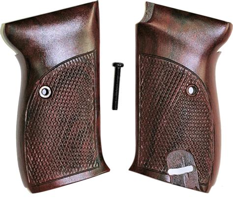 Walther P38 German Wwii Rosewood Grips Checkered