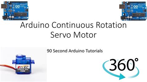 Arduino Continuous Rotation Servo Motor Tutorial Youtube