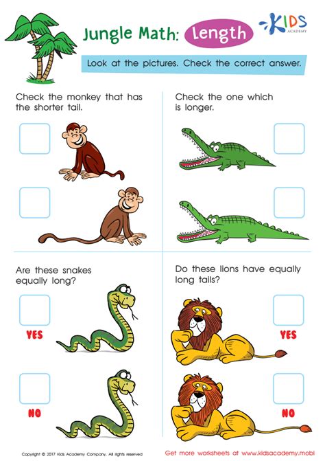 Which One Is Longer Length Worksheet Downloadable Pdf For Kids
