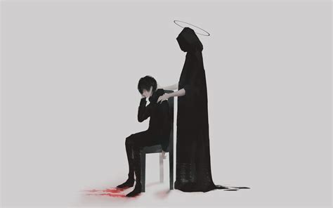 Download 2560x1600 Anime Boy The Reaper Sad Wallpapers For Macbook Pro 13 Inch Wallpapermaiden