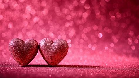 Two Glitter Heart Wallpaper 27596 Baltana