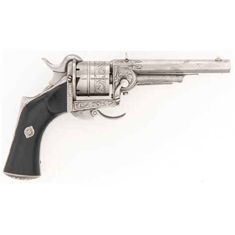 Engraved Loron Brevete Pinfire Revolver Auctions And Price Archive