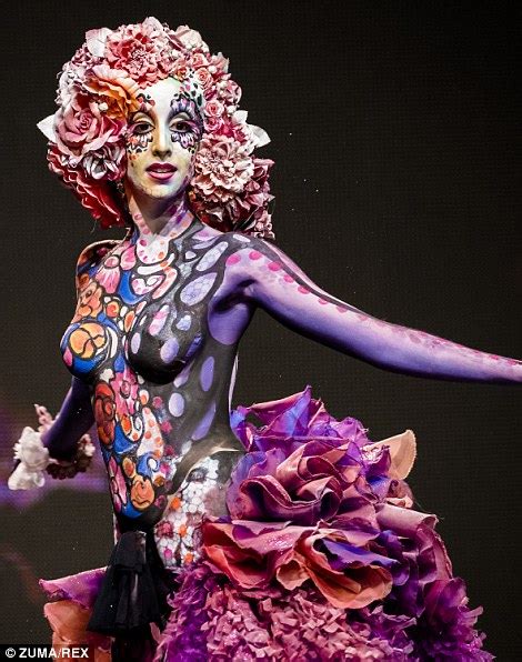 Bizarre Body Art Shown At Barcelona Beauty Show Daily Mail Online