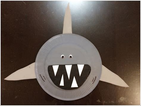 Paper Plate Shark Crafty