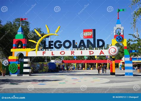 The Gate Of Lego Land Florida Editorial Photography Image Of Travel Entrance