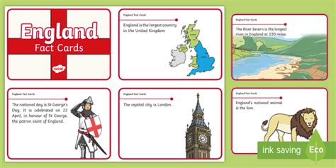 Our Country England Fact Cards Facts About England