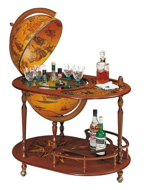 Large Bar Cart Globe Trolley Authentic Italian Zoffoli Globe Bar