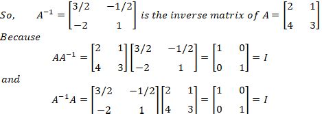 Definitions of Inverse Matrix and Proof of Inverse Matrix Formulas | E ...