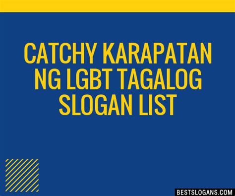 100 Catchy Karapatan Ng Lgbt Tagalog Slogans 2024 Generator