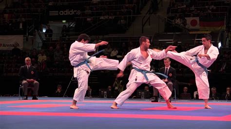 TURKEY Male Team Kata - Bunkai Kata Unsu - Bronze medal fight. 2014 World Karate Championships ...