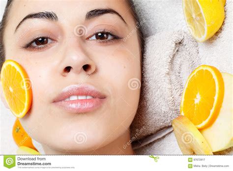 Natural Homemade Fruit Facial Masks Fresh Fruit Stock Image Image Of