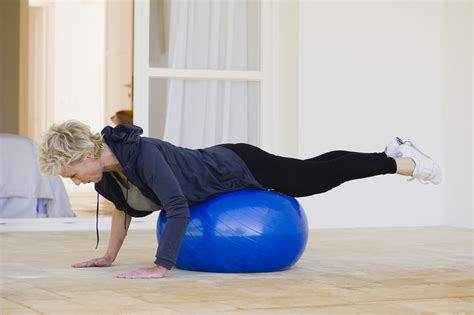 easy exercise ball workout for beginners