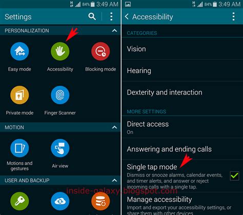 Inside Galaxy Samsung Galaxy S5 How To Enable And Use Single Tap Mode