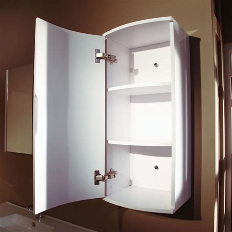 800mm Wall Hung Single Door Bathroom Cabinet White Voss Better