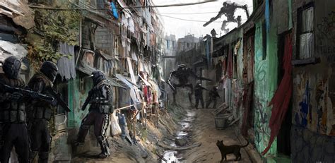 Futuristic Slum Pakistani Artist Cyberpunk City Conce