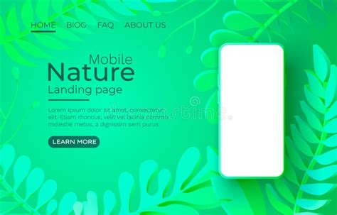 Smartphone Nature Mobile Screen Eco Technology Mobile Life Vector