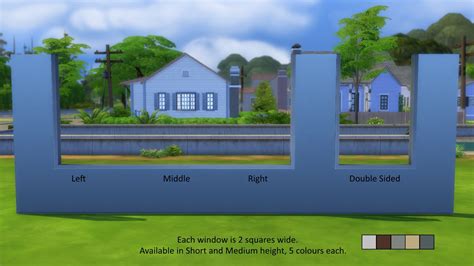 My Sims 4 Blog Faux Half Wall Windows By Chaggith