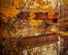 🔥 Download Fall Covered Bridge Photograph Print By Mistflowerphoto By