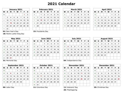 Pay Calendar 2021 Printable Calendar Template 2022